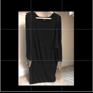 Black Mini Dress with open back and open sleeves